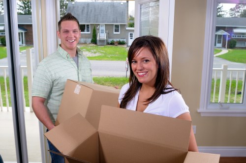Temporary storage space and packed boxes for Hollandpark customers