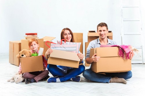 Local packing service preparing furniture and household items for transport